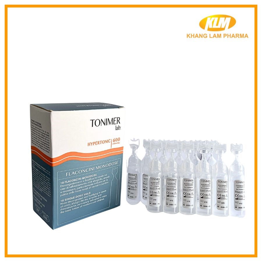 Tonimer lab HYPERTONIC - Nhỏ mũi ưu trương cho trẻ sơ sinh