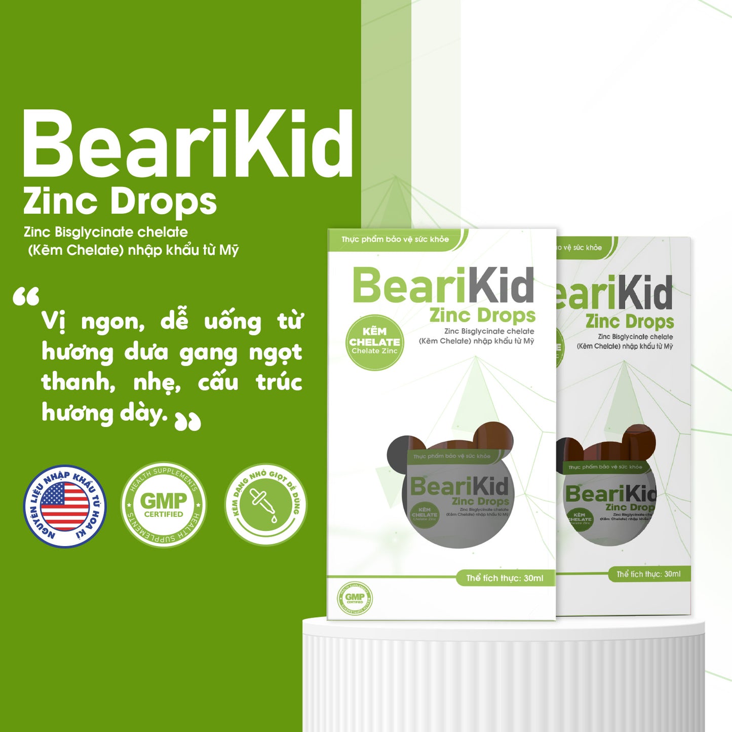 Kẽm hữu cơ Bearikid - Kẽm Amin