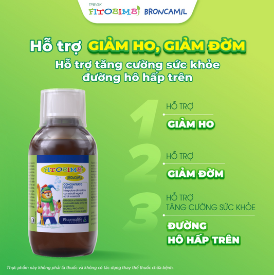 Fitobimbi Broncamil – Hỗ Trợ Giảm Ho, Long Đờm Cho Trẻ Từ 6 Tháng Tuổi